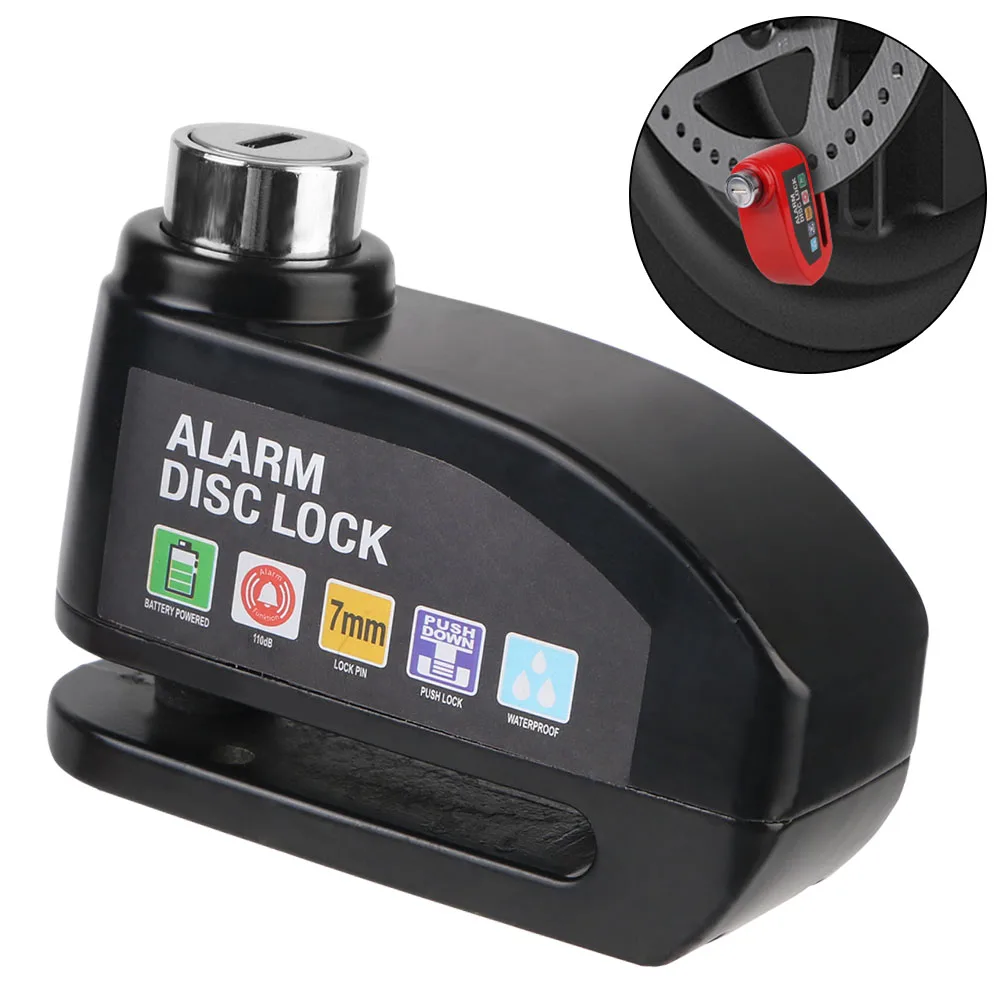 110dB Bicycle Alarm Disc Lock Motorcycle Disc Brake Lock Universal Vibration Sensor Anti-theft With 2 Keys Security Safety
110dB Bicycle Alarm Disc Lock Motorcycle Disc Brake Lock Universal Vibration Sensor Anti-theft With 2 Keys Security Safety