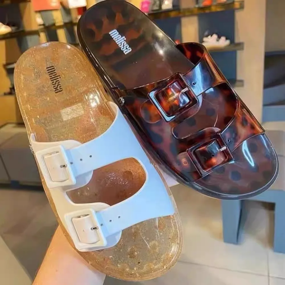 Melissa Women Summer New Casual Double Buckle Slippers Daily Wear Thick Soled Women Beach Slides Laides open toe slippers
Melissa Women Summer New Casual Double Buckle Slippers Daily Wear Thick Soled Women Beach Slides Laides open toe slippers