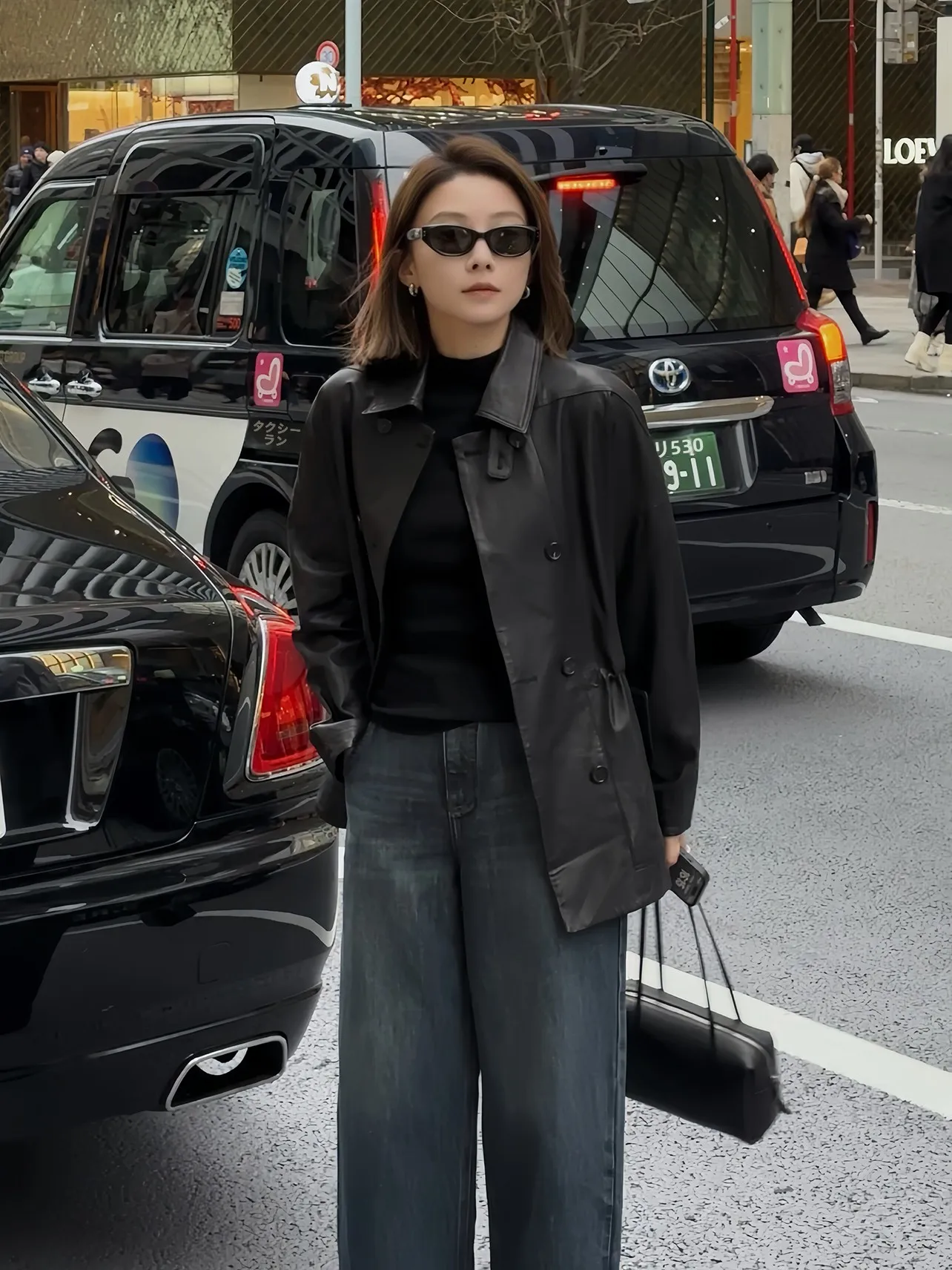 Classic Slimming Leather Jacket with Waist Cinching Spring New Arrival Turn-down Collar Double-breasted Long Sleeve Coat
Classic Slimming Leather Jacket with Waist Cinching Spring New Arrival Turn-down Collar Double-breasted Long Sleeve Coat