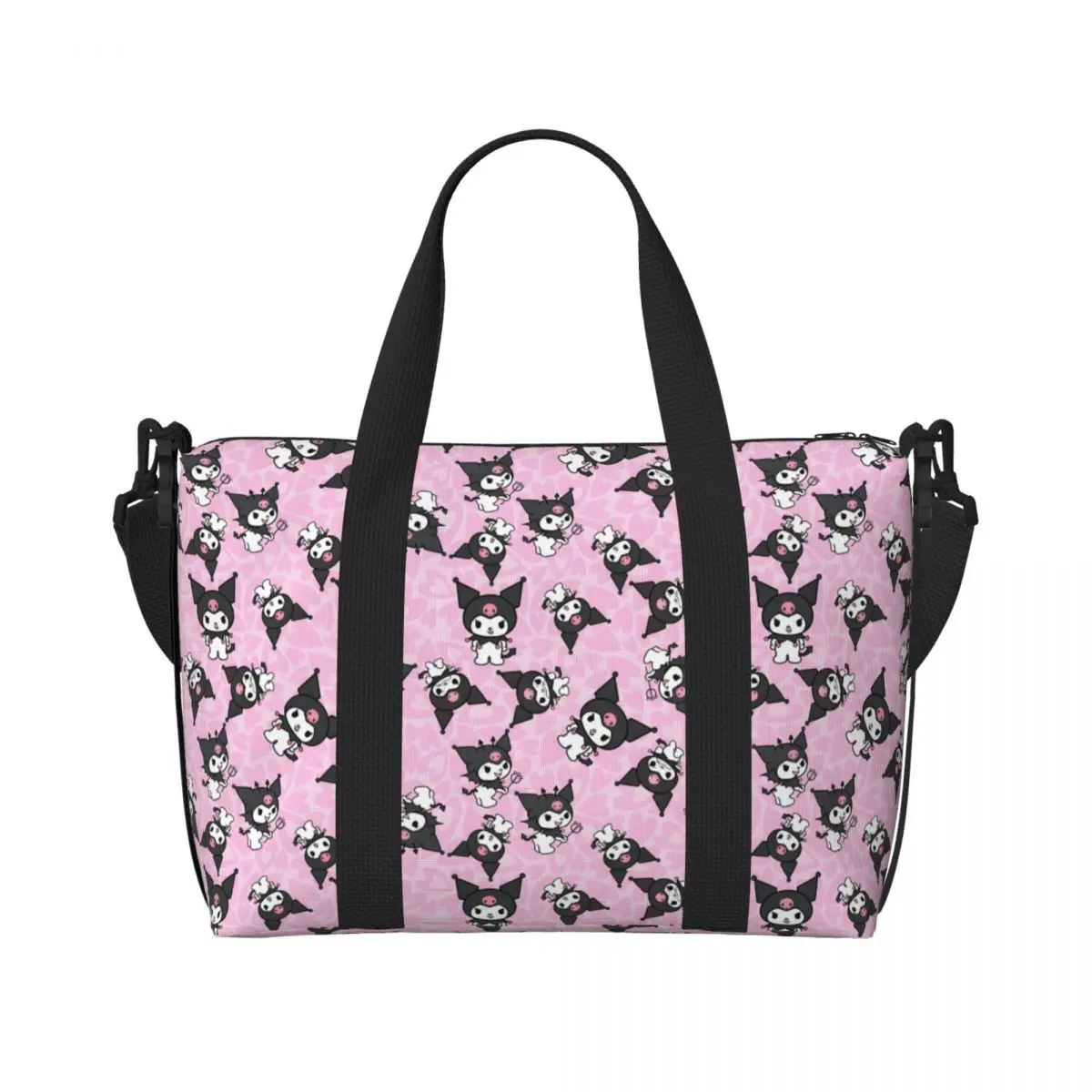 Женская пляжная сумка-тоут с милым принтом Kawaii Kuromi, очень большая сумка для спортзала, дорожные сумки для покупок с мультяшным дизайном Kawaii
Женская пляжная сумка-тоут с милым принтом Kawaii Kuromi, очень большая сумка для спортзала, дорожные сумки для покупок с мультяшным дизайном Kawaii