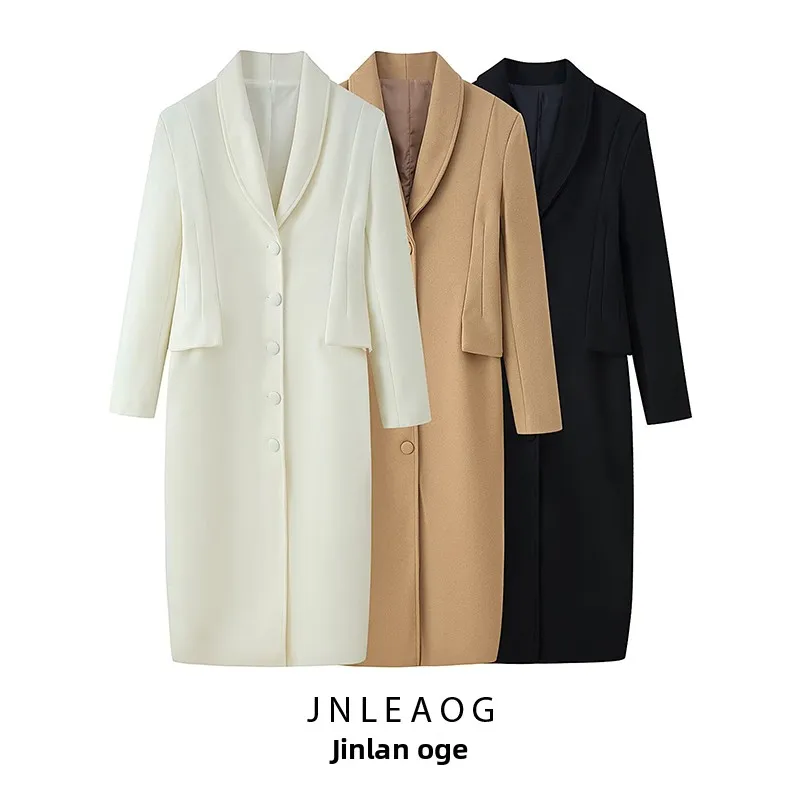 JNLEAOG Faionable Woolen Coat with Waist-Cinching Design And Suit Collar for Women New Arrival Autumn Street Sle Long Sve
JNLEAOG Faionable Woolen Coat with Waist-Cinching Design And Suit Collar for Women New Arrival Autumn Street Sle Long Sve