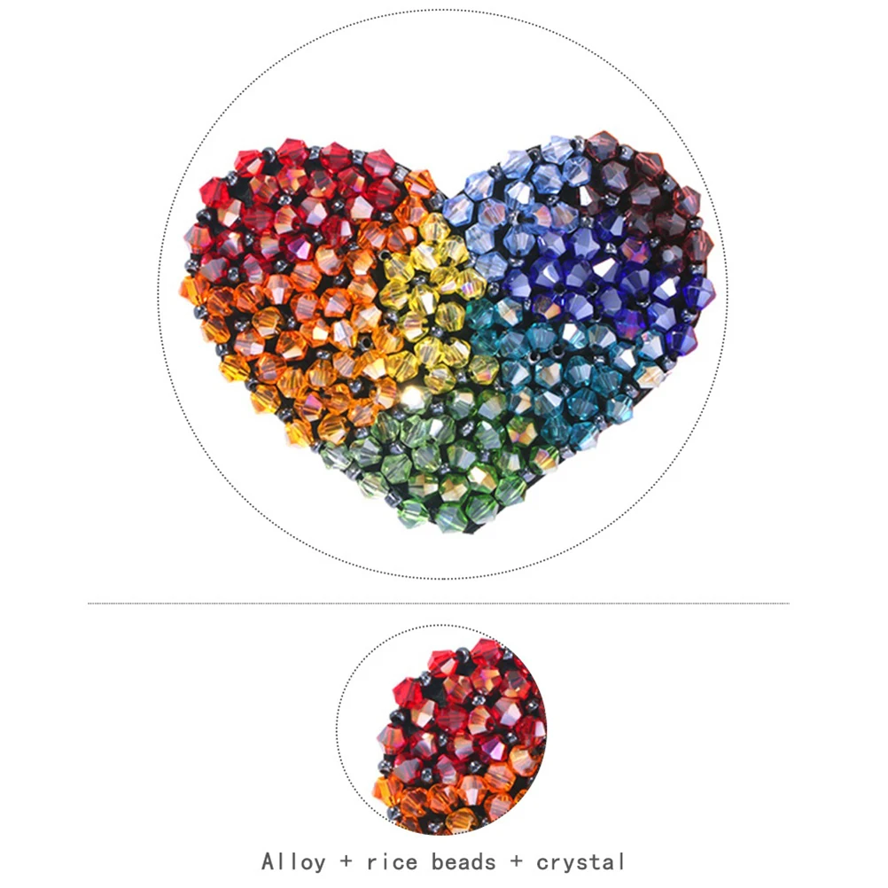 Colorful Heart Hair Clips Beaded Barrettes Lightweight Durable Snap Diamond Accessories for Party Wedding Photo Prop Styling
Colorful Heart Hair Clips Beaded Barrettes Lightweight Durable Snap Diamond Accessories for Party Wedding Photo Prop Styling