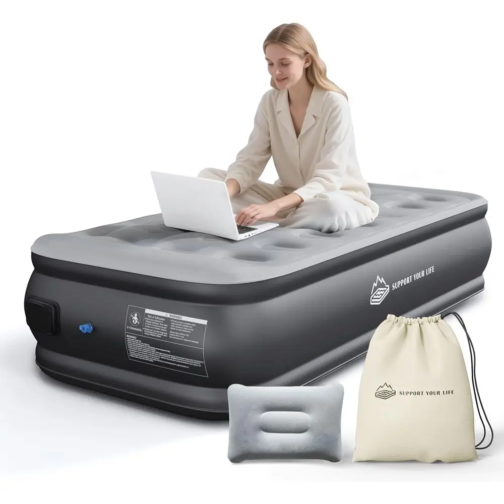Upgraded 18 One-Touch Inflation Portable Air Mattress for Home and Camping, Supports 440lbs
Upgraded 18 One-Touch Inflation Portable Air Mattress for Home and Camping, Supports 440lbs