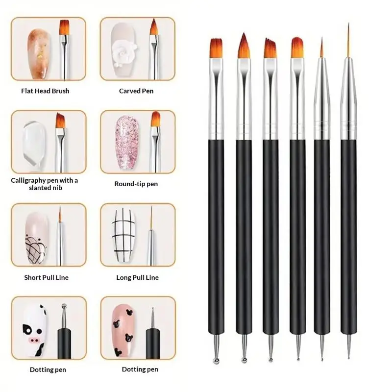 Nail Art Design 2in1 DualEnded Dotting Pen Liner Brush Tool Kit for Creative DIY Nails at Home and Salon
Nail Art Design 2in1 DualEnded Dotting Pen Liner Brush Tool Kit for Creative DIY Nails at Home and Salon