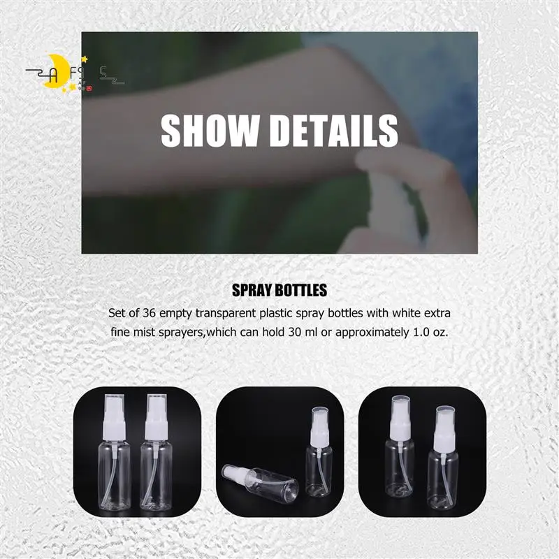 AF95-36 шт., 30 мл/1 унция, мини-распылители для мелкого тумана, многоразовые бутылки, маленькие пустые прозрачные пластиковые бутылки для путешествий
AF95-36 шт., 30 мл/1 унция, мини-распылители для мелкого тумана, многоразовые бутылки, маленькие пустые прозрачные пластиковые бутылки для путешествий