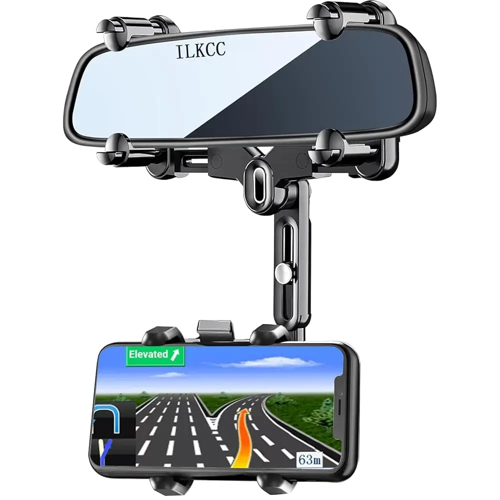 Rearview Mirror Phone Holder for Car, 360° Rotating and Retractable Multifunctional Rear View Phone Mount, Upgraded Four Corn
Rearview Mirror Phone Holder for Car, 360° Rotating and Retractable Multifunctional Rear View Phone Mount, Upgraded Four Corn