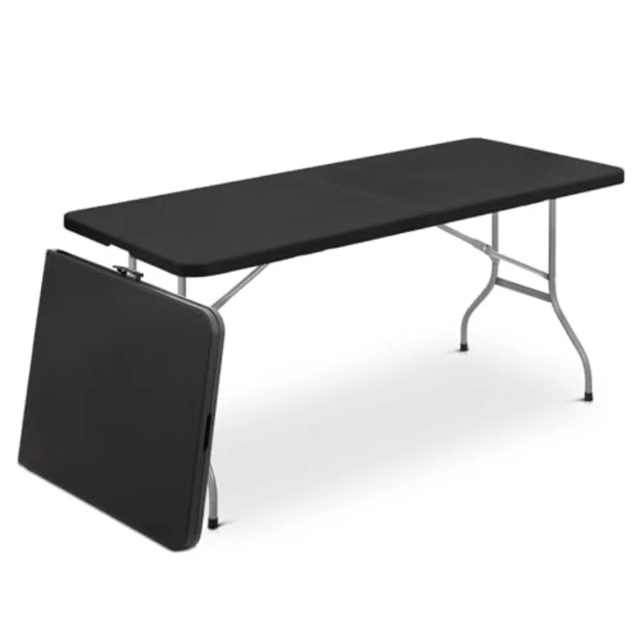 6ft Folding Table for card games, dining, camping, picnic party use; lightweight portable plastic table with handle; black; dur
6ft Folding Table for card games, dining, camping, picnic party use; lightweight portable plastic table with handle; black; dur