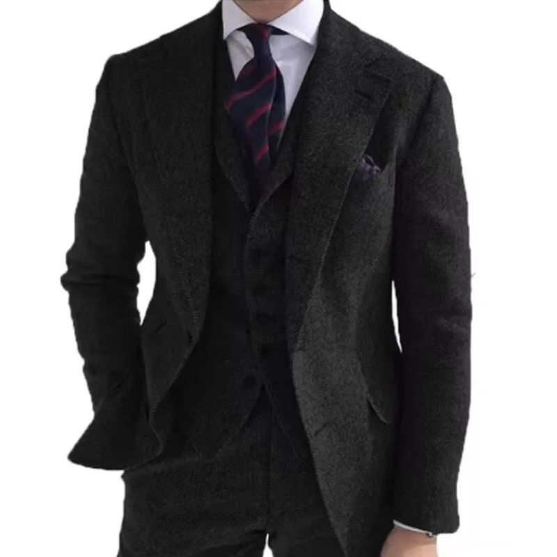 Men‘s Suits 3 Pieces Green Wool flax Herringbone Business Retro Classic PatternTuxedos For Wedding Blazer Pants Vest
Men‘s Suits 3 Pieces Green Wool flax Herringbone Business Retro Classic PatternTuxedos For Wedding Blazer Pants Vest
