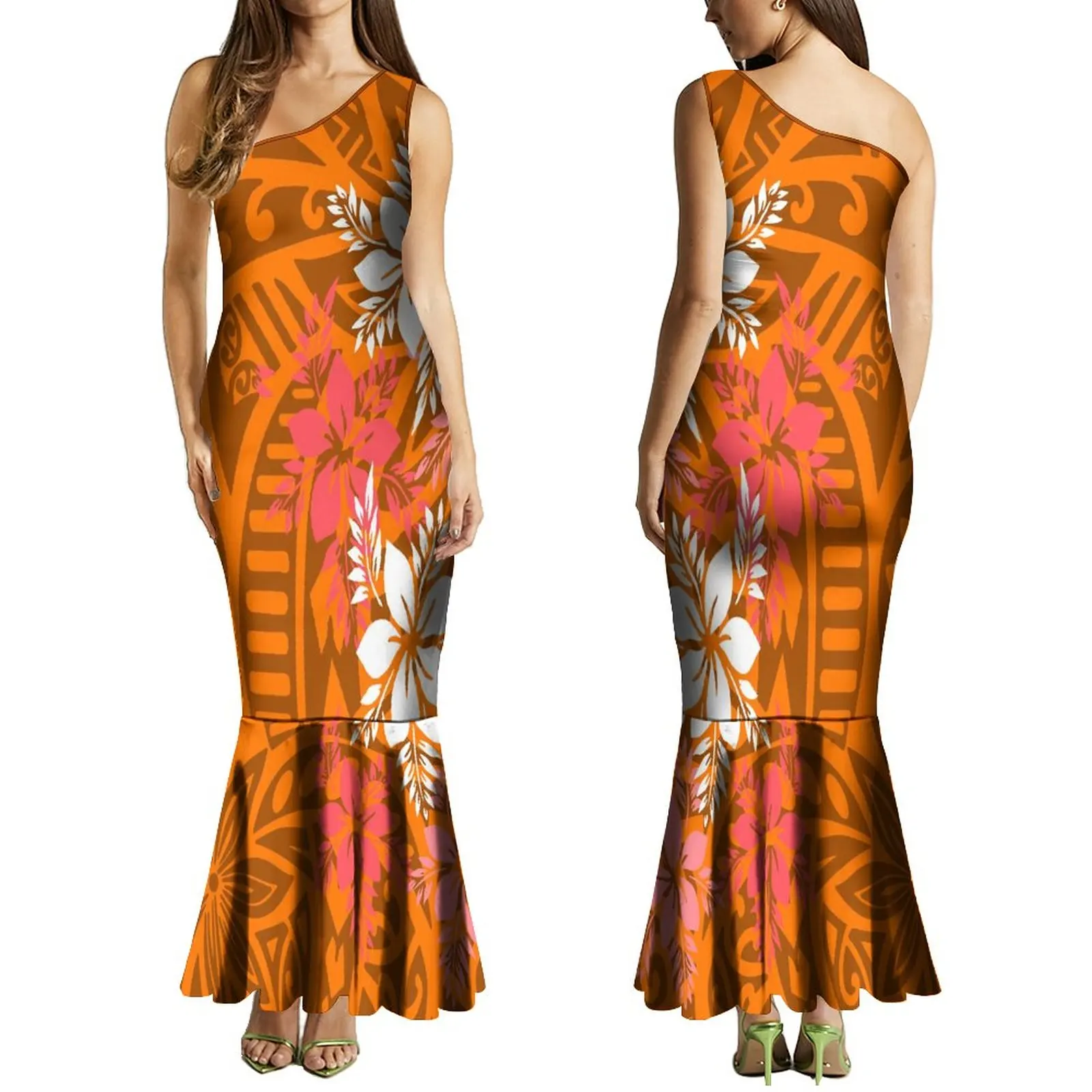 Summer High Quality Sleeveless Dress Polynesian Slim-Fit Fishtail Dress Custom Ladies Dress Diagonal Shoulder Temperament Dress
Summer High Quality Sleeveless Dress Polynesian Slim-Fit Fishtail Dress Custom Ladies Dress Diagonal Shoulder Temperament Dress