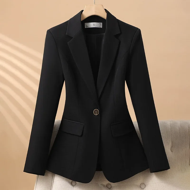 Women Blazer Casual Single Button Long Sleeve Red Black White Slim Suit Ladies Office Coat Fashion New Winter Autumn Jacket 2025
Women Blazer Casual Single Button Long Sleeve Red Black White Slim Suit Ladies Office Coat Fashion New Winter Autumn Jacket 2025