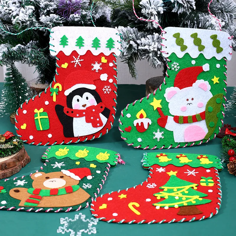 Christmas Socks Handicrafts Kindergarten Handmade DIY Production Material Children Educational Toys Christmas Candy Gift Bag
Christmas Socks Handicrafts Kindergarten Handmade DIY Production Material Children Educational Toys Christmas Candy Gift Bag