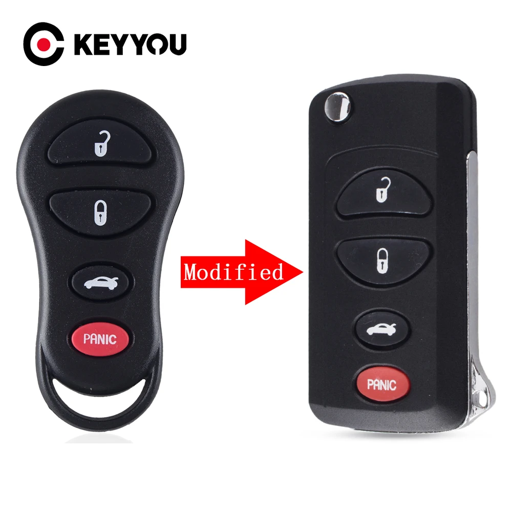 Раскладной чехол KEYYOU с 4 кнопками и дистанционным управлением для Chrysler, Dodge, Jeep Intrepid Stratus 3 + 1
Раскладной чехол KEYYOU с 4 кнопками и дистанционным управлением для Chrysler, Dodge, Jeep Intrepid Stratus 3 + 1