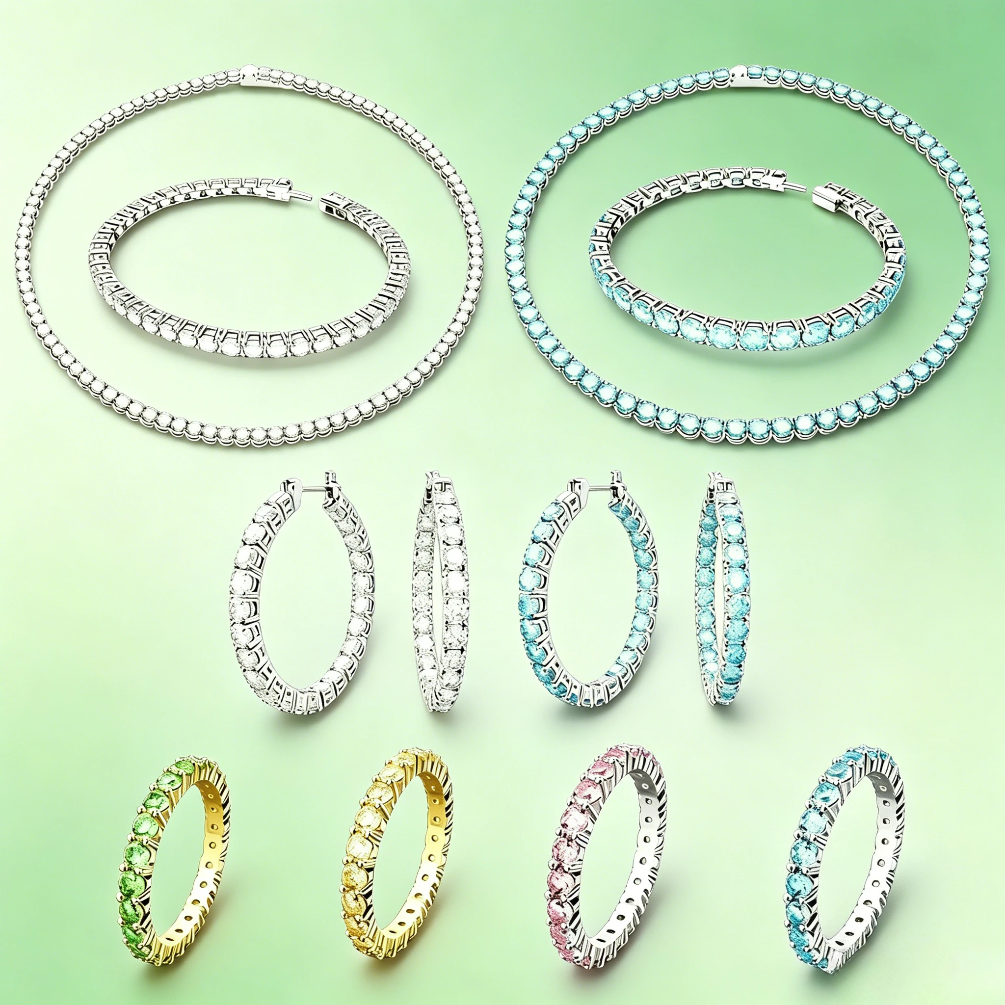 2026 Luxury Women's Jewelry Tennis Necklaces, Bracelets, Earrings, Rings; Stylish and Simple Valentine's Day Gifts
2026 Luxury Women's Jewelry Tennis Necklaces, Bracelets, Earrings, Rings; Stylish and Simple Valentine's Day Gifts