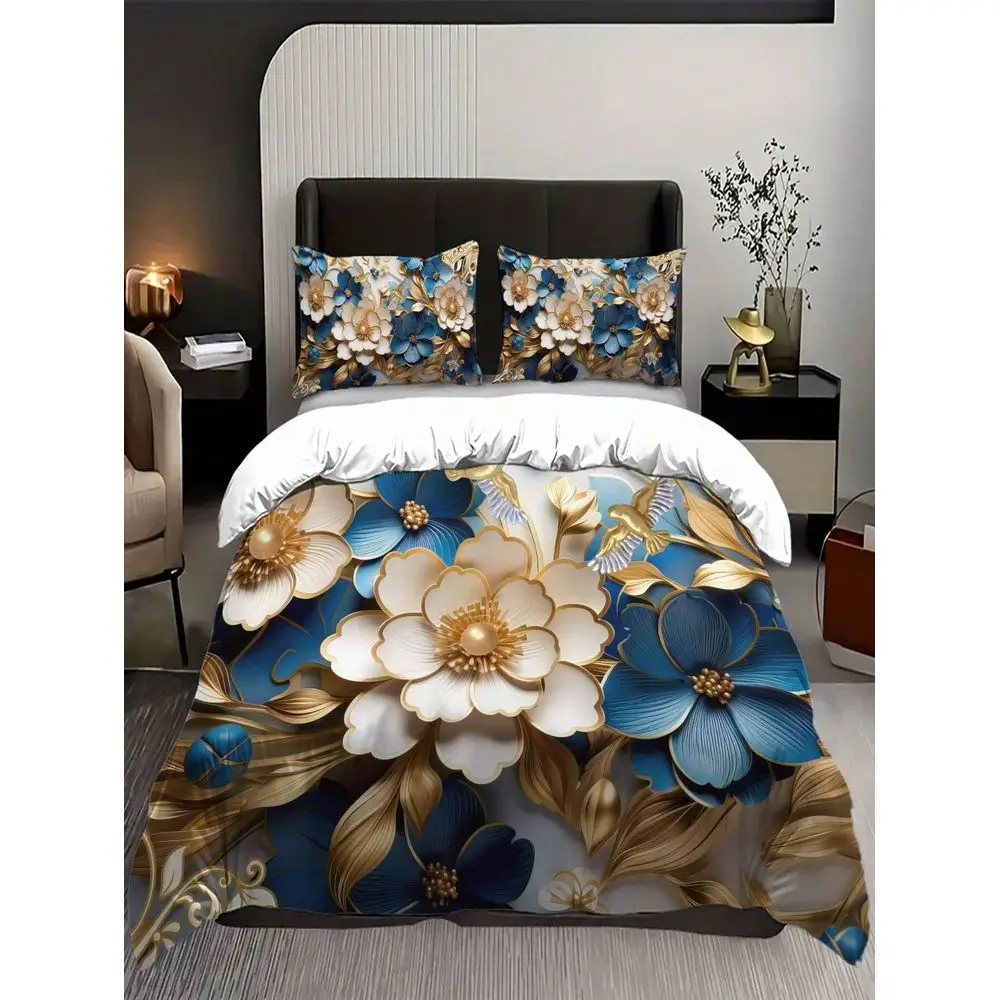 Comforter Cover Set, 3d Flowers Printed Bedding Set, Soft Comfortable Comforter Cover, For Bedroom, Guest Room 1Comforter Cover
Comforter Cover Set, 3d Flowers Printed Bedding Set, Soft Comfortable Comforter Cover, For Bedroom, Guest Room 1Comforter Cover
