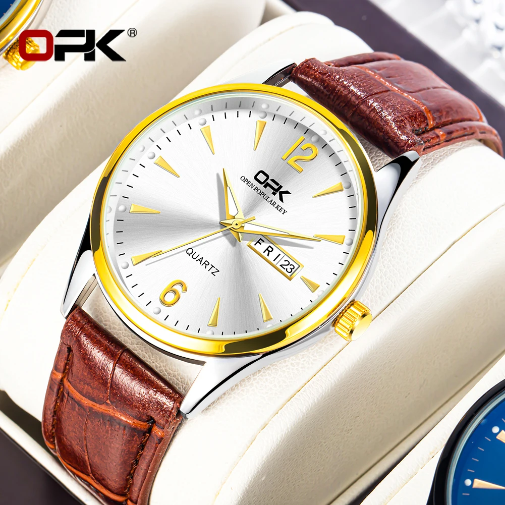OPK 8138 Womens Watch Original Watch Leather Strap Quartz Watch Waterproof Luminous Day-Date Calendar Watch For Men Women
OPK 8138 Womens Watch Original Watch Leather Strap Quartz Watch Waterproof Luminous Day-Date Calendar Watch For Men Women