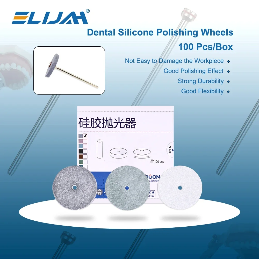 ELIJAH 100 Pcs/Box Polishing Wheels Kit 4 Colors Silicone Rotary Polisher Perfect for Rotary Hand Pieces Rotary Tool 
ELIJAH 100 Pcs/Box Polishing Wheels Kit 4 Colors Silicone Rotary Polisher Perfect for Rotary Hand Pieces Rotary Tool