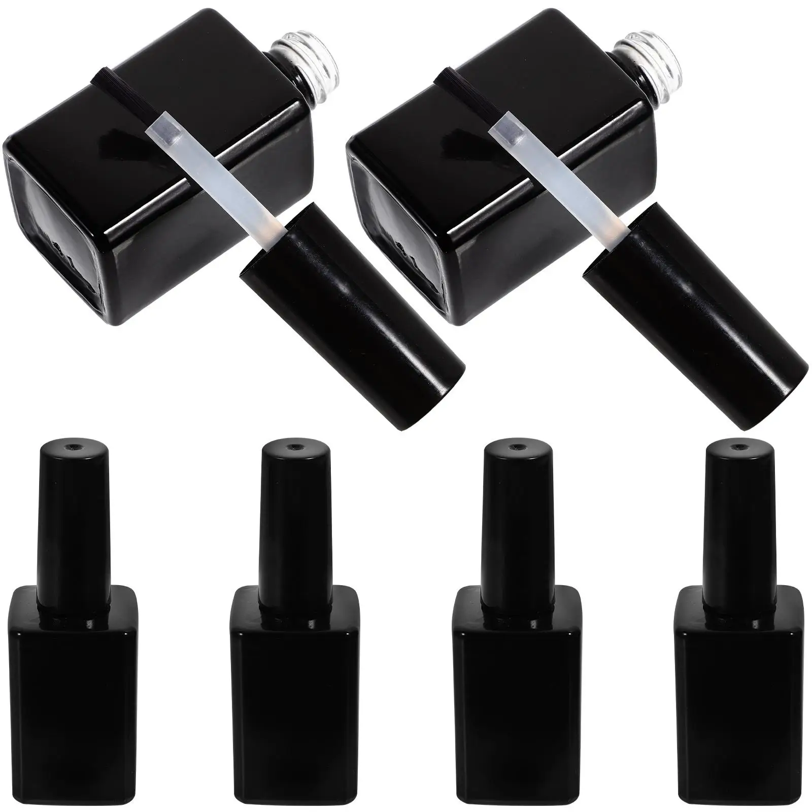 6 Pcs Armor Bottle Mini Nail Polish Bottles Empty Square Container Glass Replacement Black Gel Nails
6 Pcs Armor Bottle Mini Nail Polish Bottles Empty Square Container Glass Replacement Black Gel Nails