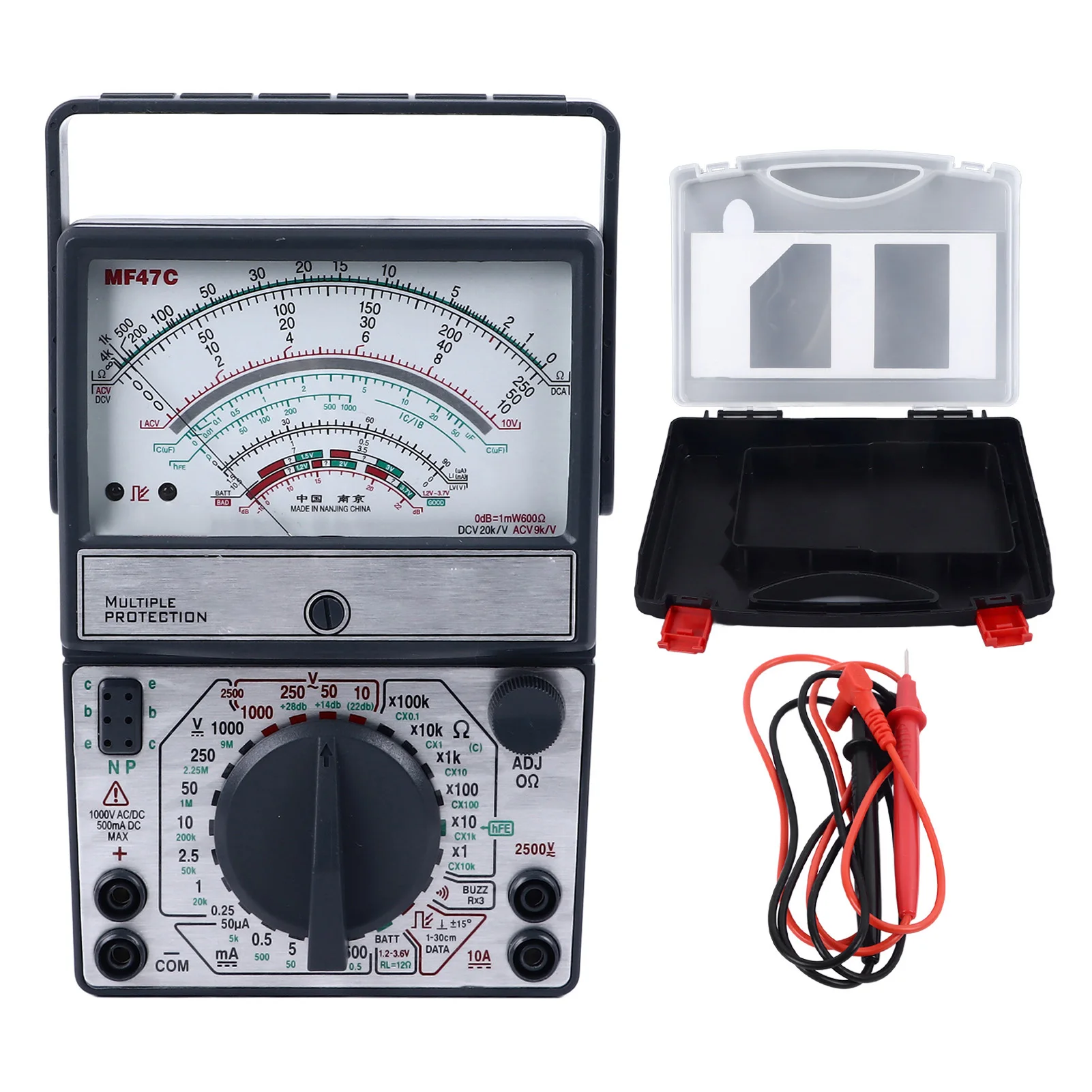 MF47C Pointer Type Multimeter High Accuracy Anti Burning Buzzer Analog Pointer Multimeter
MF47C Pointer Type Multimeter High Accuracy Anti Burning Buzzer Analog Pointer Multimeter