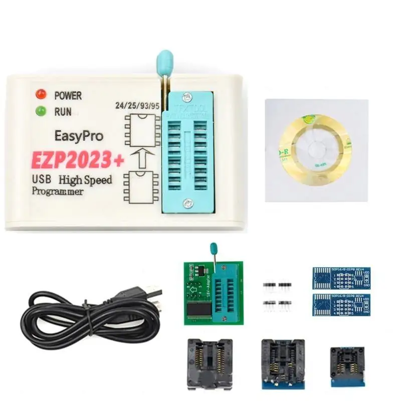 652F EZP2023 Программатор SPI FLASH с поддержкой 25 FLASH SPI 24 25 93 95 EEPROM + адаптеры
652F EZP2023 Программатор SPI FLASH с поддержкой 25 FLASH SPI 24 25 93 95 EEPROM + адаптеры