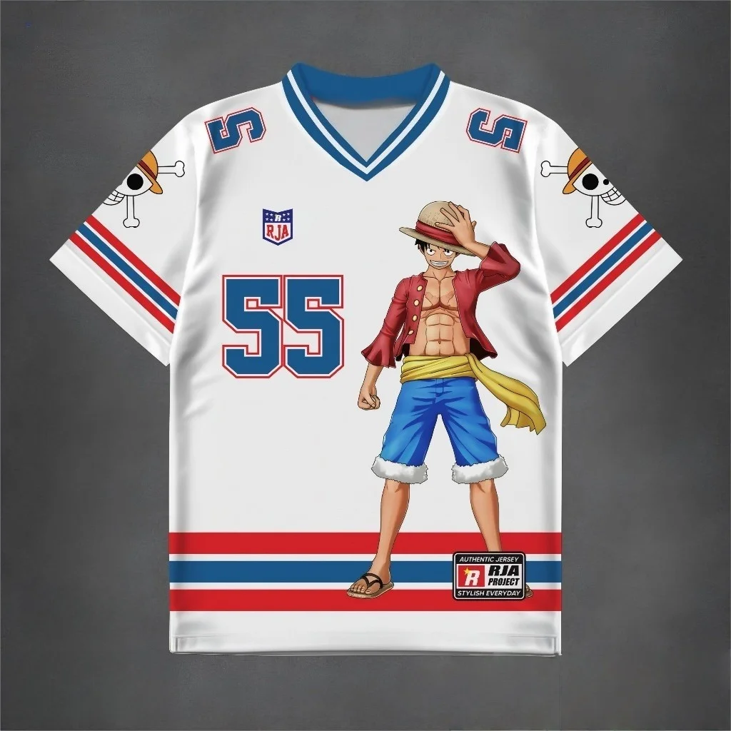 Bandai Anime One Piece Luffy Summer Periphery Quick Drying Breathable Comfortable Parent Child Short Sleeved T-shirt
Bandai Anime One Piece Luffy Summer Periphery Quick Drying Breathable Comfortable Parent Child Short Sleeved T-shirt