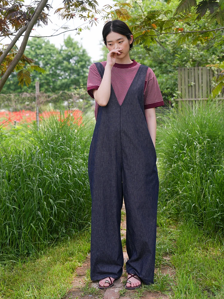 Deep Indigo Eco-Waed Mixed Hemp Cotton Draped Slim Straight Leg Overalls Original Design Long Pants mid Waist Spring 2025
Deep Indigo Eco-Waed Mixed Hemp Cotton Draped Slim Straight Leg Overalls Original Design Long Pants mid Waist Spring 2025