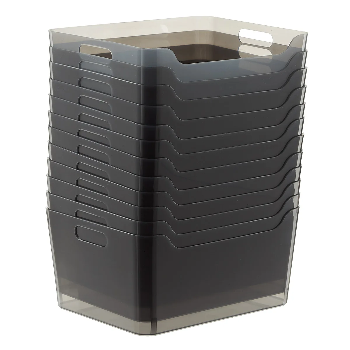 Case of 12 Large Plastic Bins w/ Handles Smoke storage organizer bathroom organizer desk organizer storage box
Case of 12 Large Plastic Bins w/ Handles Smoke storage organizer bathroom organizer desk organizer storage box