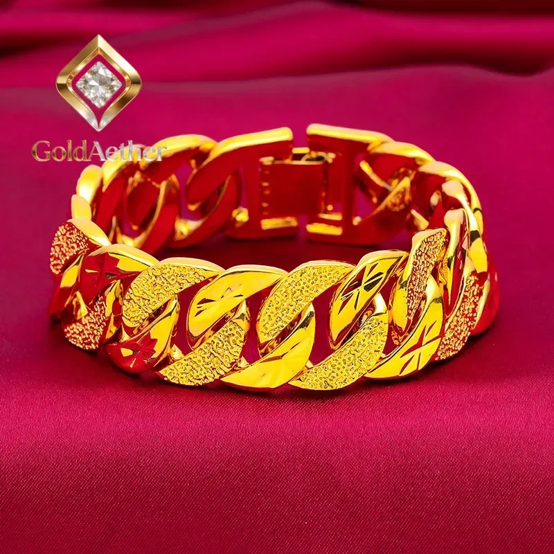 Золотой браслет GoldAether 9999 24K из настоящего золота, плетеный, 20 мм шириной, подарок для отца
Золотой браслет GoldAether 9999 24K из настоящего золота, плетеный, 20 мм шириной, подарок для отца