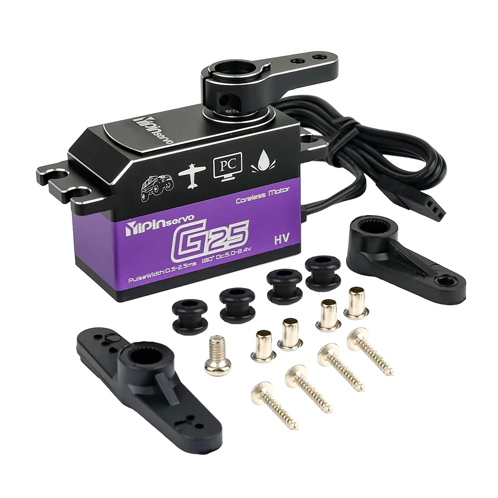 25KG 20KG 16KG Coreless Servo Low Profile Full Metal Gear PWM Digital Servo Motor 180 Degree RC Servos For Drift Car Crawler
25KG 20KG 16KG Coreless Servo Low Profile Full Metal Gear PWM Digital Servo Motor 180 Degree RC Servos For Drift Car Crawler