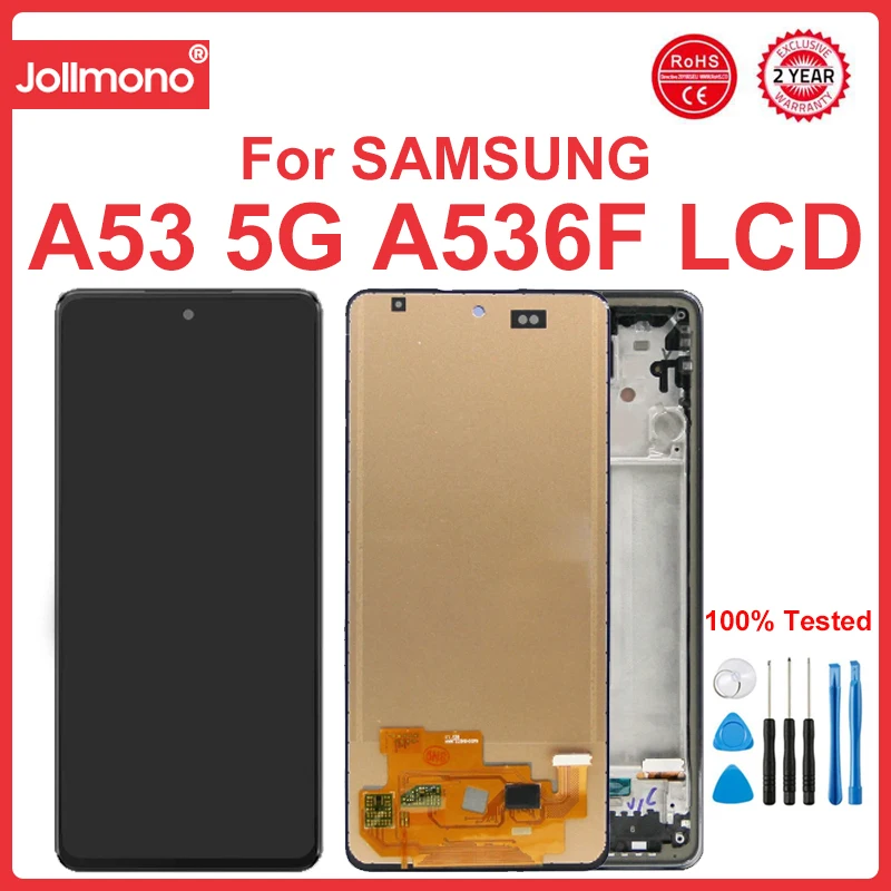 Сменный экран 6,5 дюйма tft A53 5G, для Samsung Galaxy A53 5G A536 A536B A5360, ЖК-дисплей, цифровой сенсорный экран с рамкой
Сменный экран 6,5 дюйма tft A53 5G, для Samsung Galaxy A53 5G A536 A536B A5360, ЖК-дисплей, цифровой сенсорный экран с рамкой