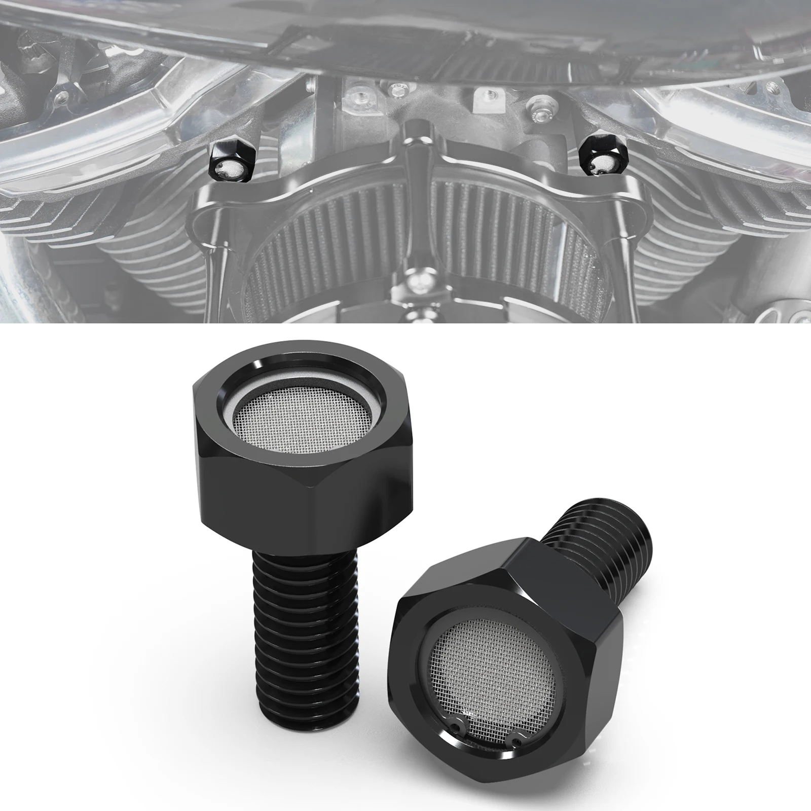 For Harley Fat Boy FLSTF 1990-2017 Breather Bolts For Harley Street Glide FLHX Special FLHXS Road King FLHR Special FLHRXS
For Harley Fat Boy FLSTF 1990-2017 Breather Bolts For Harley Street Glide FLHX Special FLHXS Road King FLHR Special FLHRXS