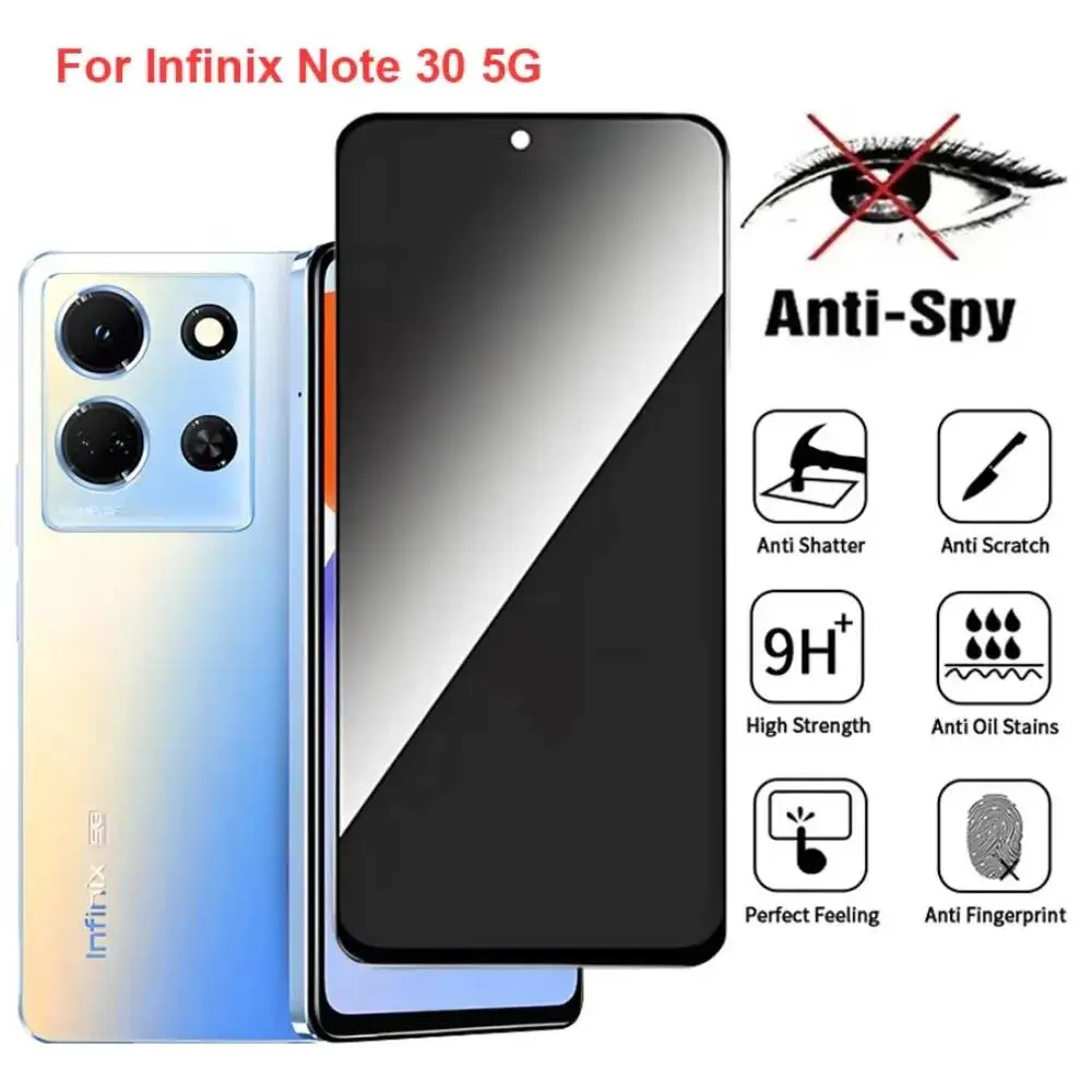 Note 30 X6711 Anti Spy Privacy Tempered Glass Screen Protector Compatible For Infinix Note30 5G Phone Film