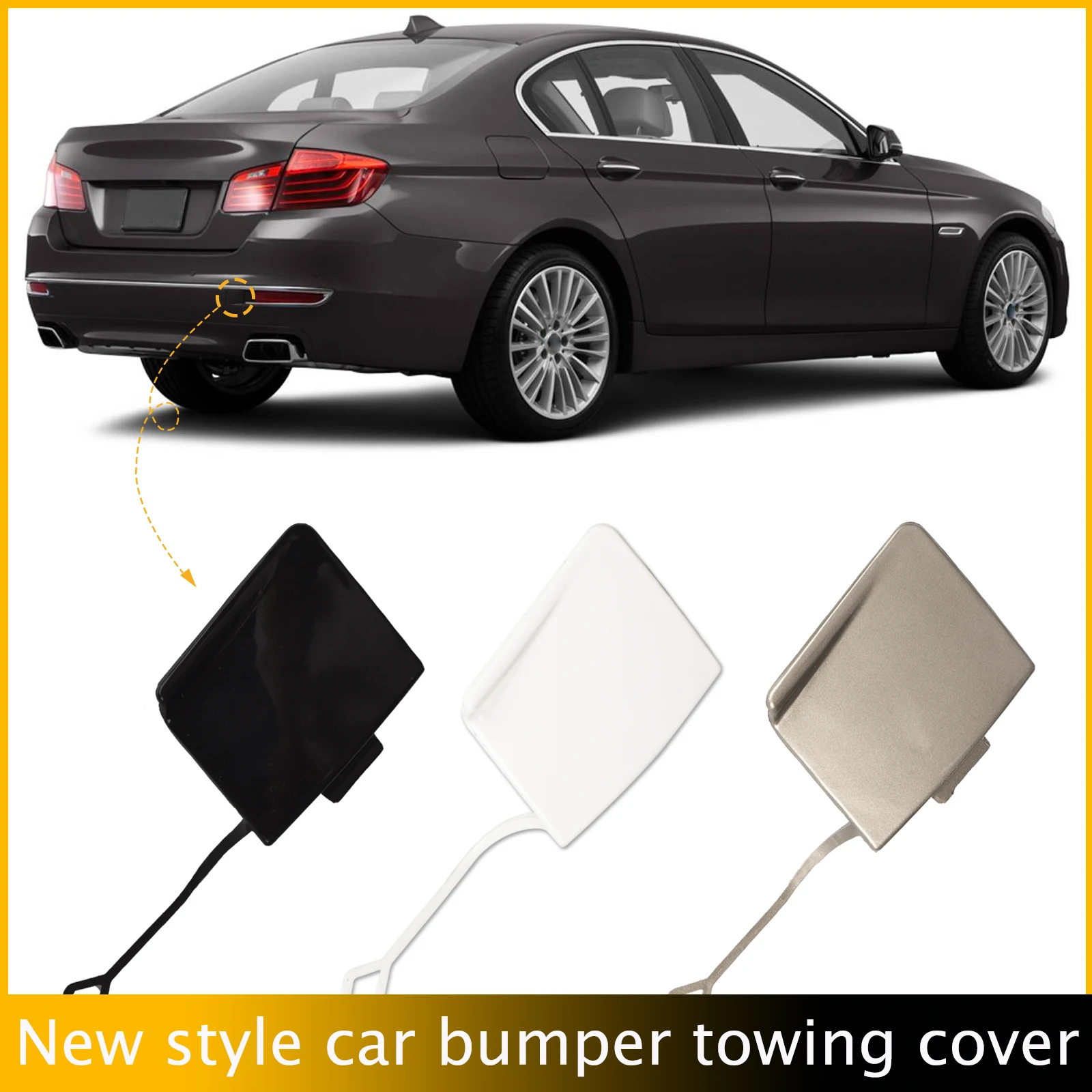 Rear Bumper Tow Hook Cap Towing Eye Cover For BMW 5-Series F10 MODERN / LUXURY 528i 535d 535i 550i Sedan 2014-2016 51127332777
Rear Bumper Tow Hook Cap Towing Eye Cover For BMW 5-Series F10 MODERN / LUXURY 528i 535d 535i 550i Sedan 2014-2016 51127332777