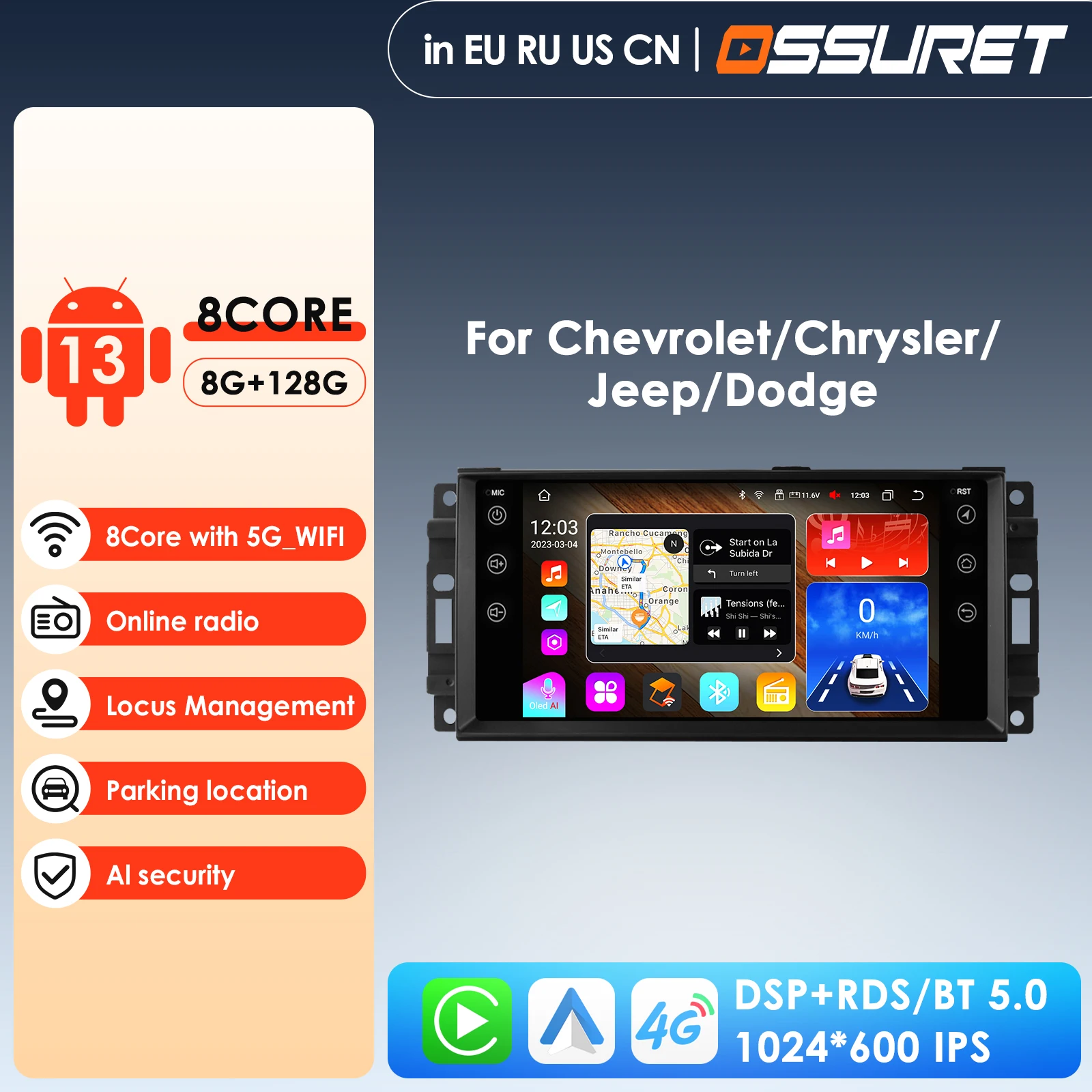 7Inch 2Din Android13 Car Radio GPS for Chevrolet Chrysler Jeep Challenger Caliber Journey Dodge Navigation Stereo Carplay BT RDS
7Inch 2Din Android13 Car Radio GPS for Chevrolet Chrysler Jeep Challenger Caliber Journey Dodge Navigation Stereo Carplay BT RDS