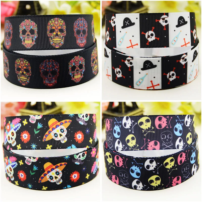 22mm 25mm 38mm Day of the dead Skull cartoon printed Grosgrain Ribbon for DIY Hair Bows Merry Party Gift Decoration 10 Yards
22mm 25mm 38mm Day of the dead Skull cartoon printed Grosgrain Ribbon for DIY Hair Bows Merry Party Gift Decoration 10 Yards