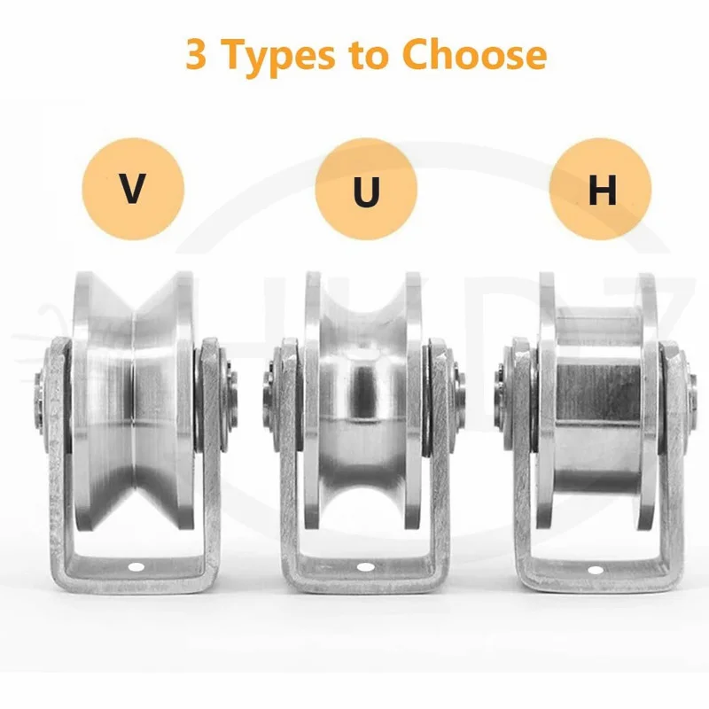 U V H Groove Stainless Steel Bearing Wheel Anti-Rust Pulley Lifting Wire Rope Metal Door Pulley Sliding Guids
U V H Groove Stainless Steel Bearing Wheel Anti-Rust Pulley Lifting Wire Rope Metal Door Pulley Sliding Guids