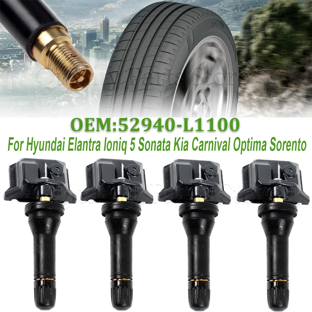 New 1/4PCS Fit For Hyundai Sonata 2020 2021 2022 2023 TPMS 433MHz 1.6 2.0 2.5L Car Tire Pressure Sensor 52940-L1100 52940L1100
New 1/4PCS Fit For Hyundai Sonata 2020 2021 2022 2023 TPMS 433MHz 1.6 2.0 2.5L Car Tire Pressure Sensor 52940-L1100 52940L1100