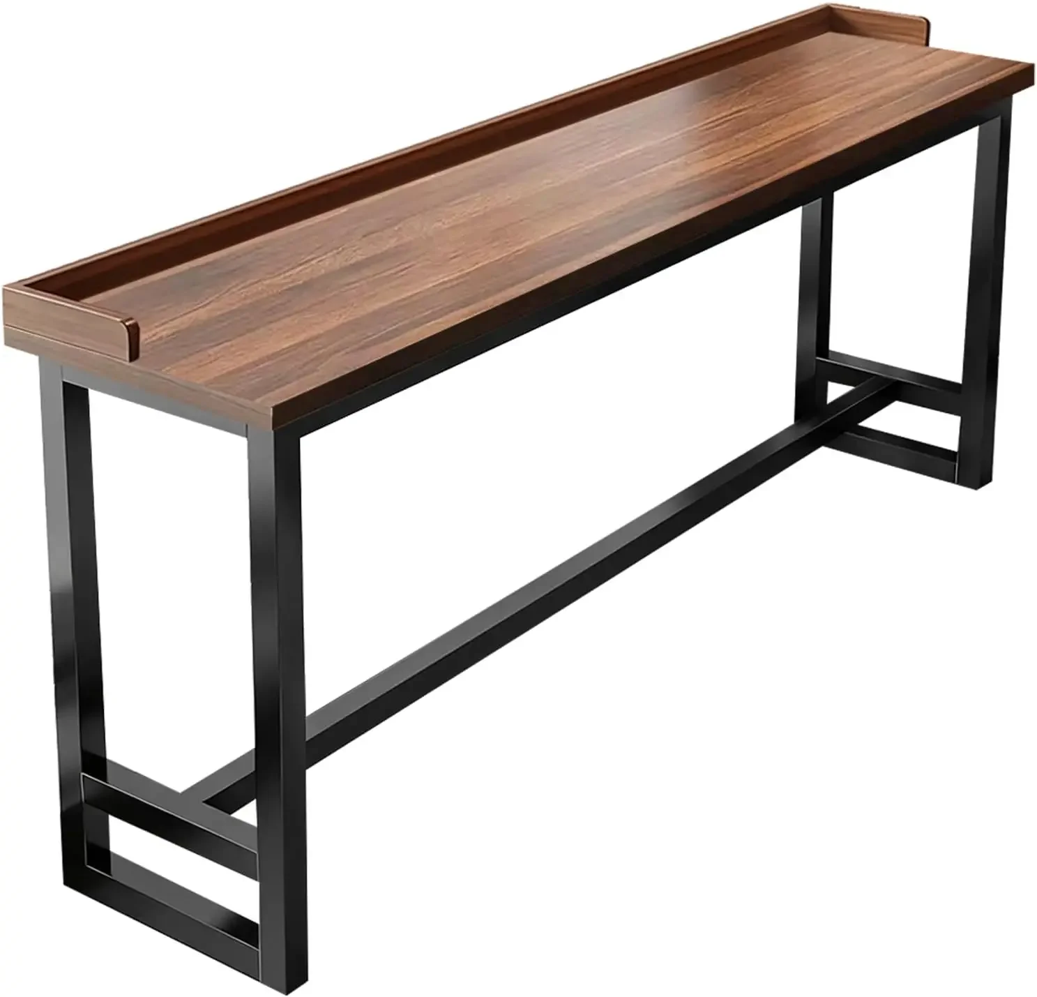 Narrow Industrial Wood Bar Table With Guard Rail Counter Height For Small Spaces Living Room Coffee Shop
Narrow Industrial Wood Bar Table With Guard Rail Counter Height For Small Spaces Living Room Coffee Shop