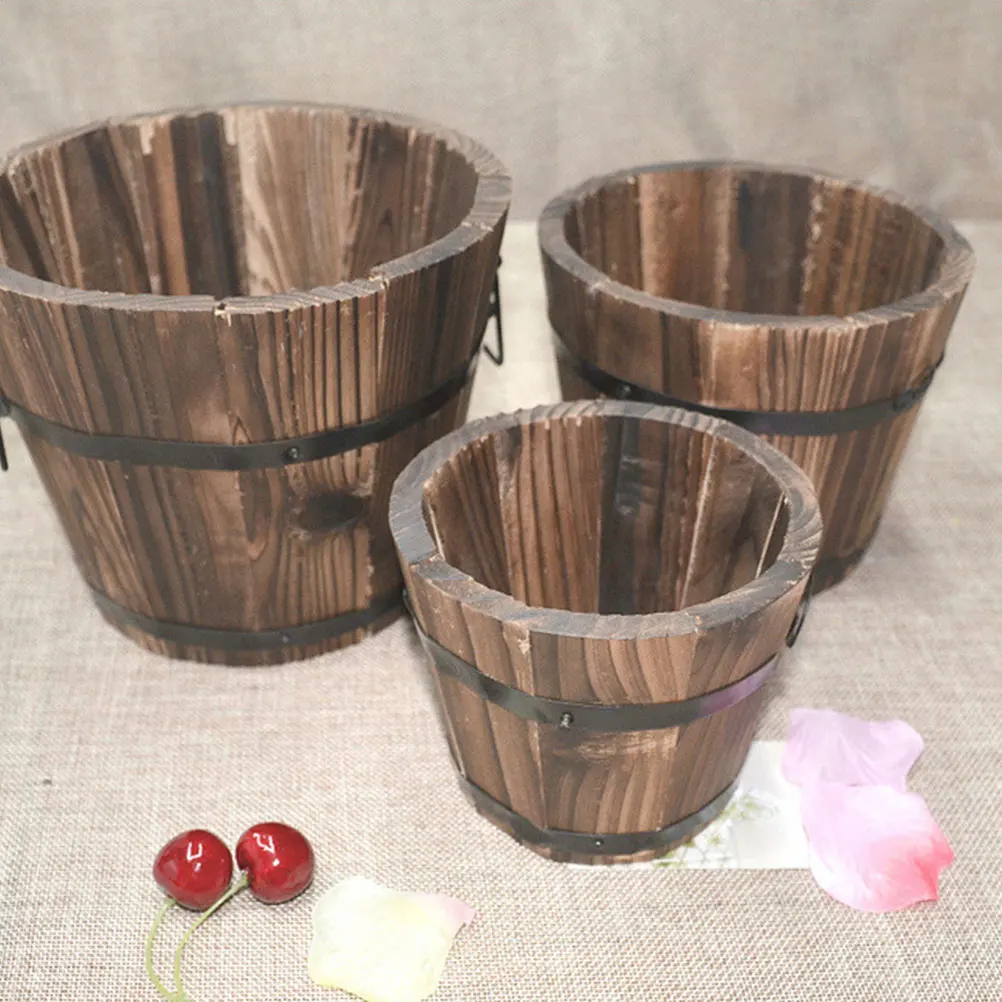 Wooden Flower Planter Medium Size Handles Side Bucket Wooden Planter Plant Container Vintage Garden Decor
Wooden Flower Planter Medium Size Handles Side Bucket Wooden Planter Plant Container Vintage Garden Decor