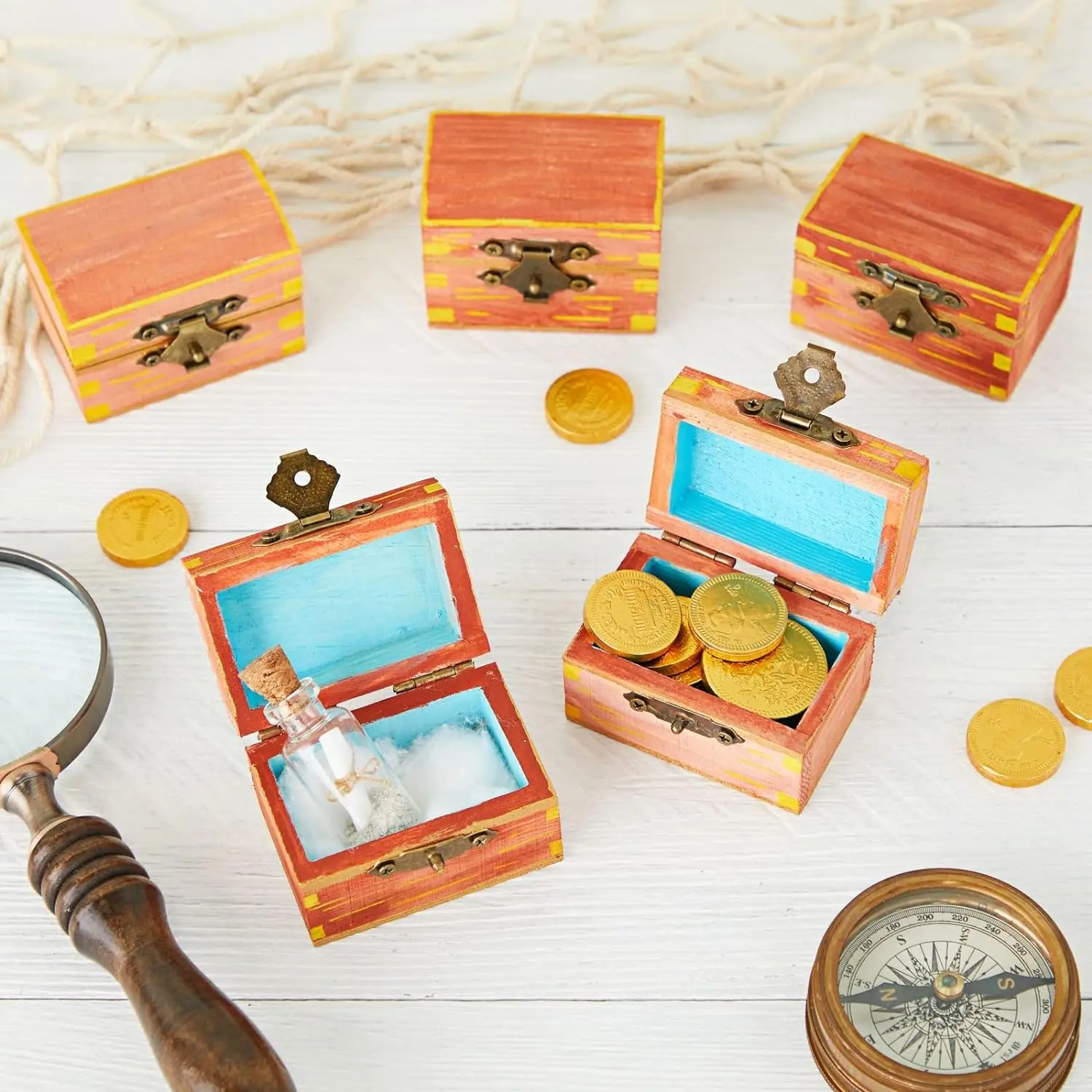 for DIY Arts & Crafts Halloween Pirate Birthday Party10-Pack Small Wooden Boxes with Front Clasp Unfinished Paintable Treasure
for DIY Arts & Crafts Halloween Pirate Birthday Party10-Pack Small Wooden Boxes with Front Clasp Unfinished Paintable Treasure