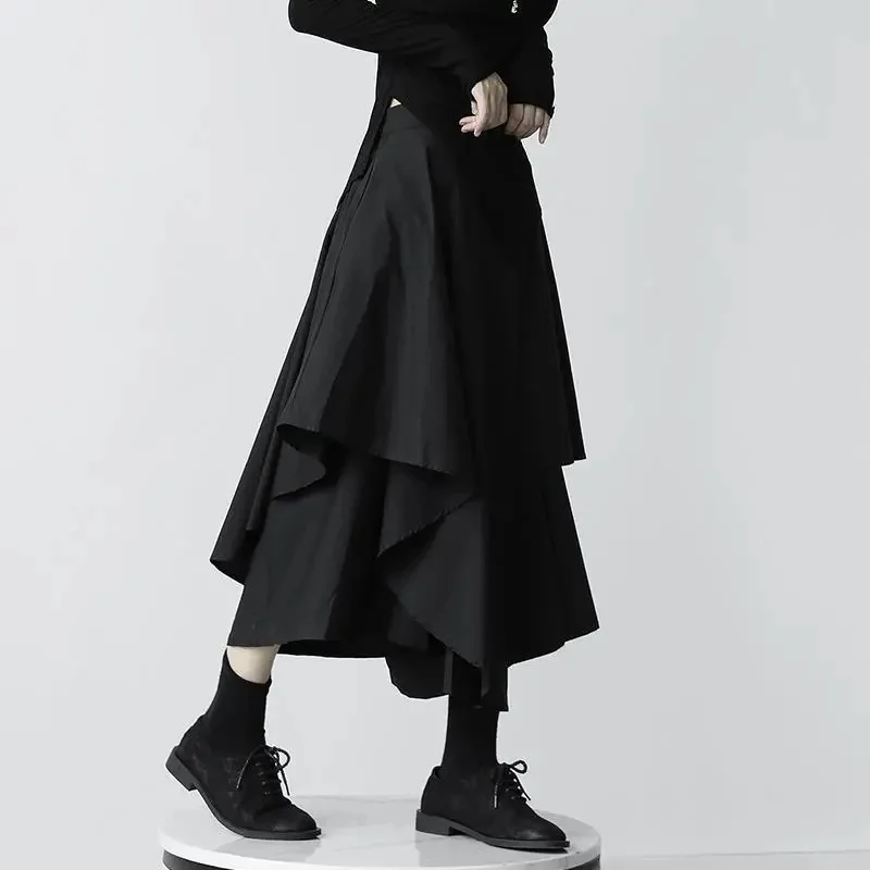 Women Skirts Gothic Irregular Skirts Pants Women High Waist White Black Long Skirts Female Pleated Skirts Culottes Women Clothes
Women Skirts Gothic Irregular Skirts Pants Women High Waist White Black Long Skirts Female Pleated Skirts Culottes Women Clothes