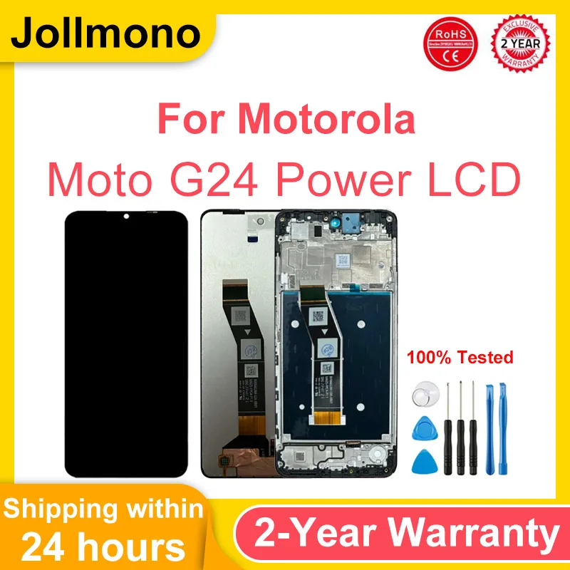6,56 "для Motorola Moto G24 Power ЖК-дисплей, сенсорная панель, дигитайзер в сборе, замена экрана для Moto G24 Power с рамкой
6,56 "для Motorola Moto G24 Power ЖК-дисплей, сенсорная панель, дигитайзер в сборе, замена экрана для Moto G24 Power с рамкой