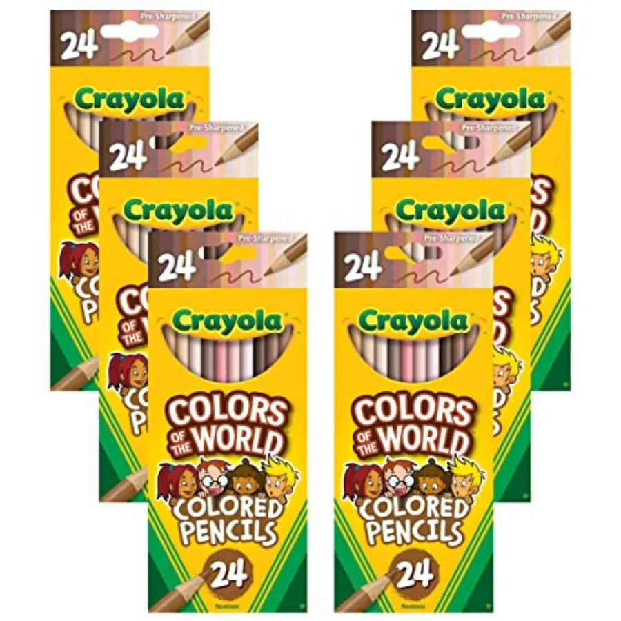 Colors of the World Bulk Colored Pencil Set - 6 Packs 24ct,Teacher Classroom Must Haves, Skin Tone for
Colors of the World Bulk Colored Pencil Set - 6 Packs 24ct,Teacher Classroom Must Haves, Skin Tone for
