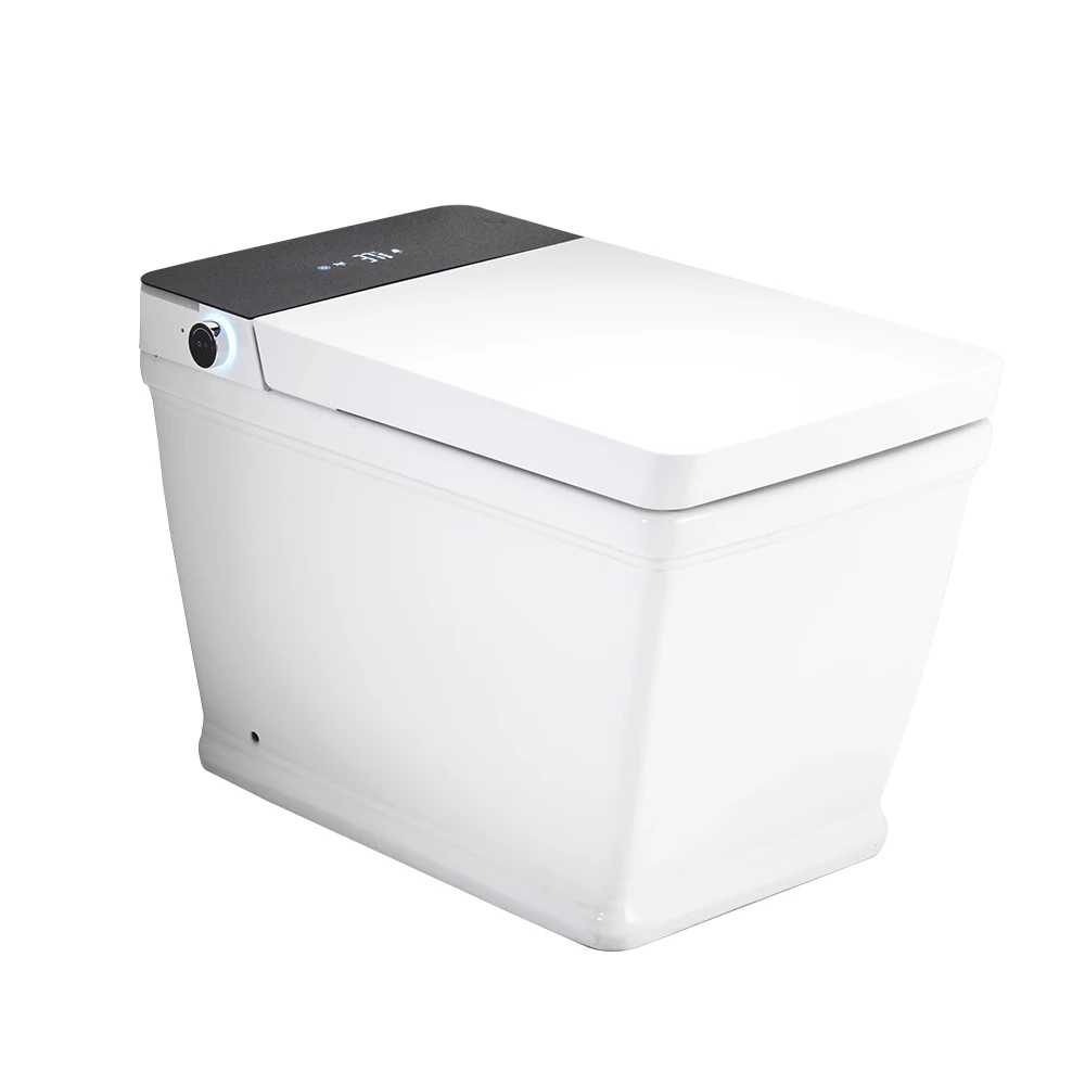 Luxury Piece White Ceramic Intelligent Water Closet Toilet Automatic Flush Square Smart Toilet
Luxury Piece White Ceramic Intelligent Water Closet Toilet Automatic Flush Square Smart Toilet