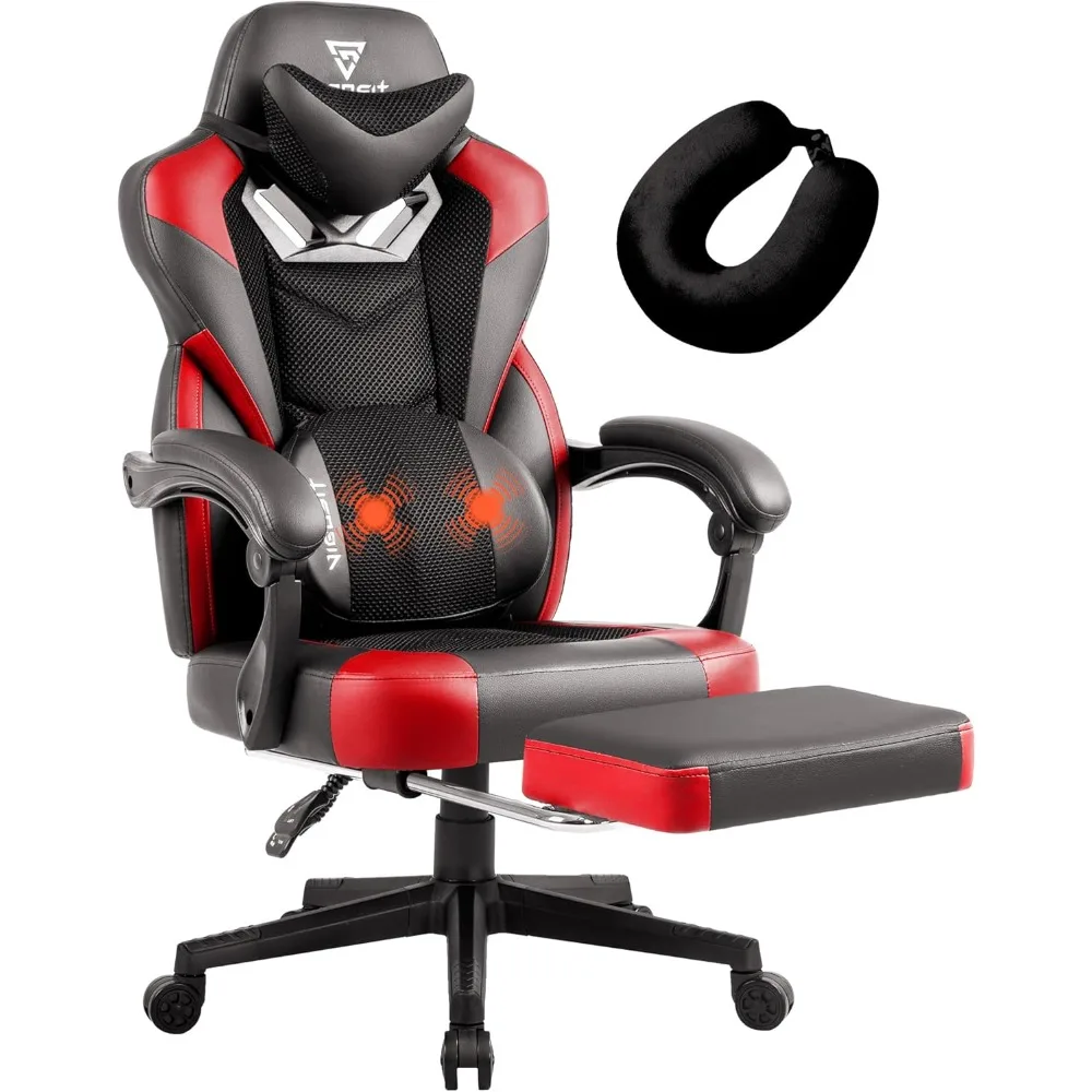 Gaming Chair PRO, Ergonomic Gaming Chairs for Adults Heavy People, Massage Office Desk Computer Chair with Lumbar Support
Gaming Chair PRO, Ergonomic Gaming Chairs for Adults Heavy People, Massage Office Desk Computer Chair with Lumbar Support