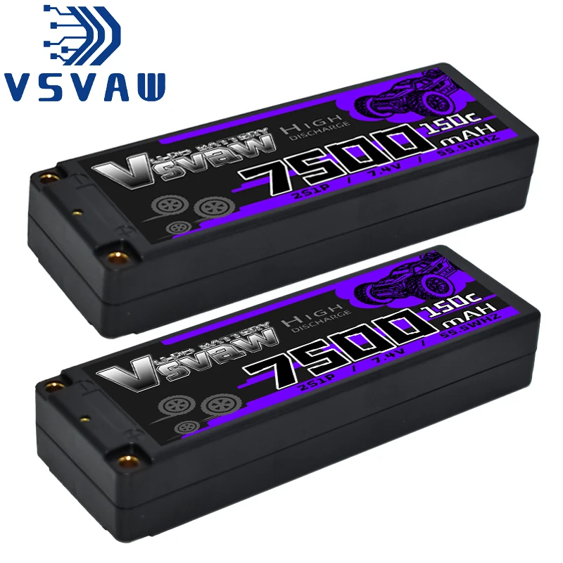 VSVAW 2S Lipo 7500mAh 7.4V 150C Battery with EC5 XT60 Deans Connector Hardcase Battery for RC Car Boat Truck Helicopter Airplane
VSVAW 2S Lipo 7500mAh 7.4V 150C Battery with EC5 XT60 Deans Connector Hardcase Battery for RC Car Boat Truck Helicopter Airplane
