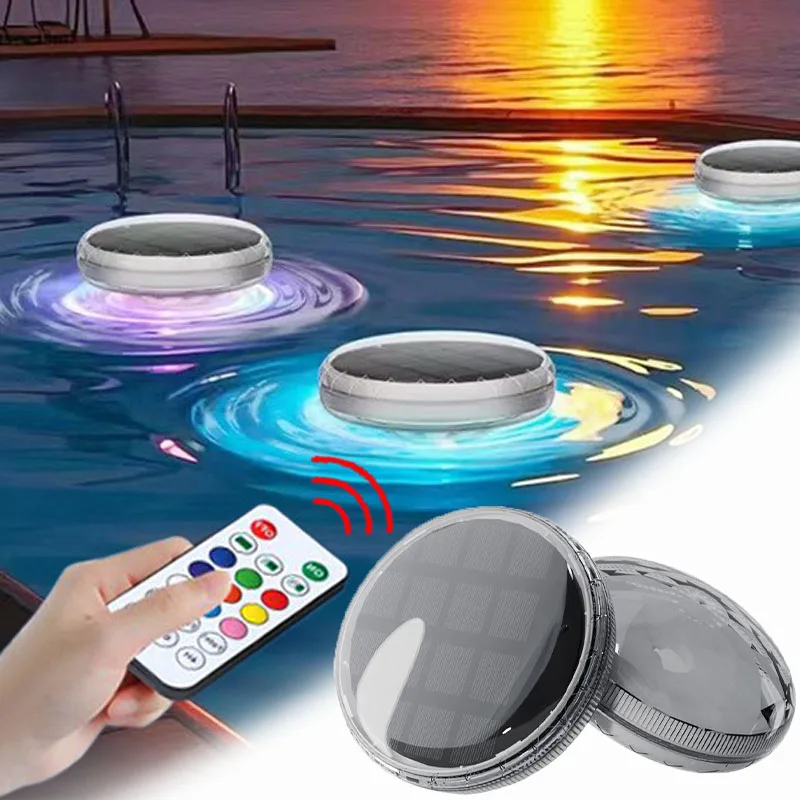 Remote Control Solar Floating Pool Lights Color Changing 3 Light Modes Dynamic Water Ripple Waterproof for Pond Courtyard Garden
Remote Control Solar Floating Pool Lights Color Changing 3 Light Modes Dynamic Water Ripple Waterproof for Pond Courtyard Garden