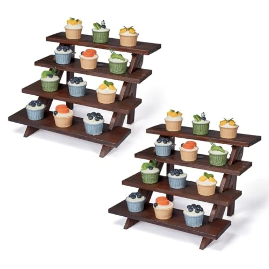2Pcs Wooden Rustic Cupcake Stand for 24 Cupcakes Stepped Wood Display Stand for Weddings Tiered Party Table Display Riser for F
2Pcs Wooden Rustic Cupcake Stand for 24 Cupcakes Stepped Wood Display Stand for Weddings Tiered Party Table Display Riser for F