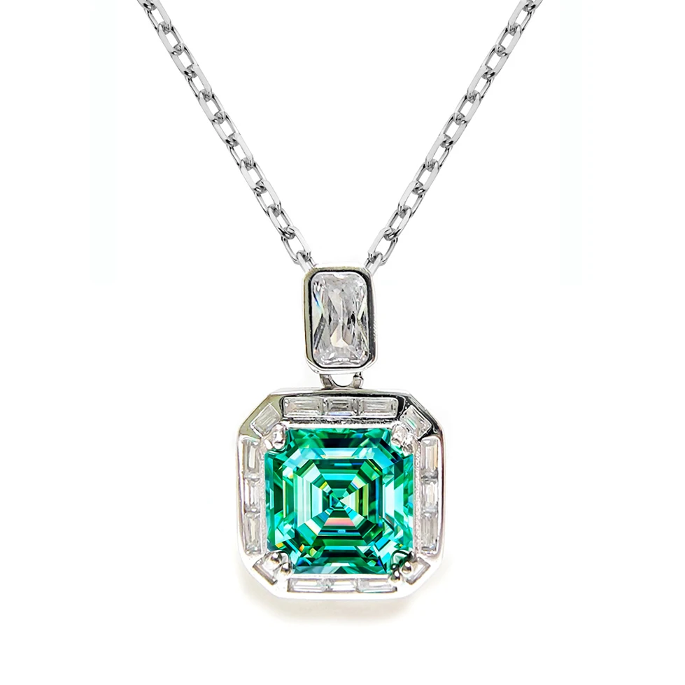 2ct Green Moissanite Necklace for Women 8MM Asscut Square Diamond Anniversary Birthday Jewelry 100% S925 Silver Plated 18K Gold 
2ct Green Moissanite Necklace for Women 8MM Asscut Square Diamond Anniversary Birthday Jewelry 100% S925 Silver Plated 18K Gold