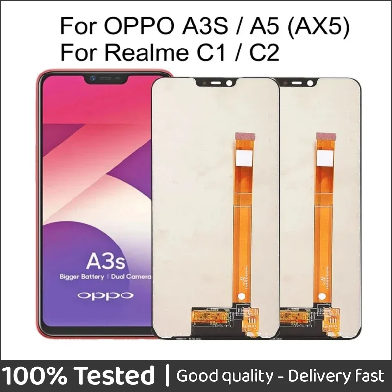 6,2-дюймовый ЖК-дисплей для OPPO A5 PBAM00 A3S, ЖК-дисплей, дигитайзер сенсорного экрана в сборе для Realme C1 C2 RMX1941 A1603, ЖК-дисплей
6,2-дюймовый ЖК-дисплей для OPPO A5 PBAM00 A3S, ЖК-дисплей, дигитайзер сенсорного экрана в сборе для Realme C1 C2 RMX1941 A1603, ЖК-дисплей
