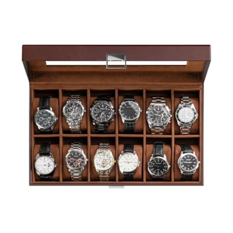 Watch Box Organizer, Fathers Day Gift for Dad, 12 Slot Watch Display Case With Glass Lid, Watch Storage Holder Mens Watch Case,
Watch Box Organizer, Fathers Day Gift for Dad, 12 Slot Watch Display Case With Glass Lid, Watch Storage Holder Mens Watch Case,